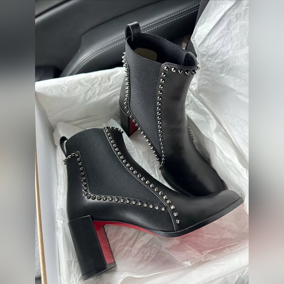 Christian Louboutin Shoes - Christian LouboutinOutline Black Leather Spike Boot, 70mm Authentic ✅️